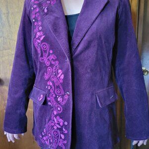 Purple jacket with details